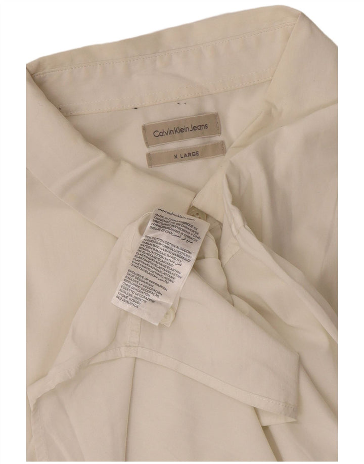 Calvin Klein Jeans muška košulja XL bijeli pamuk