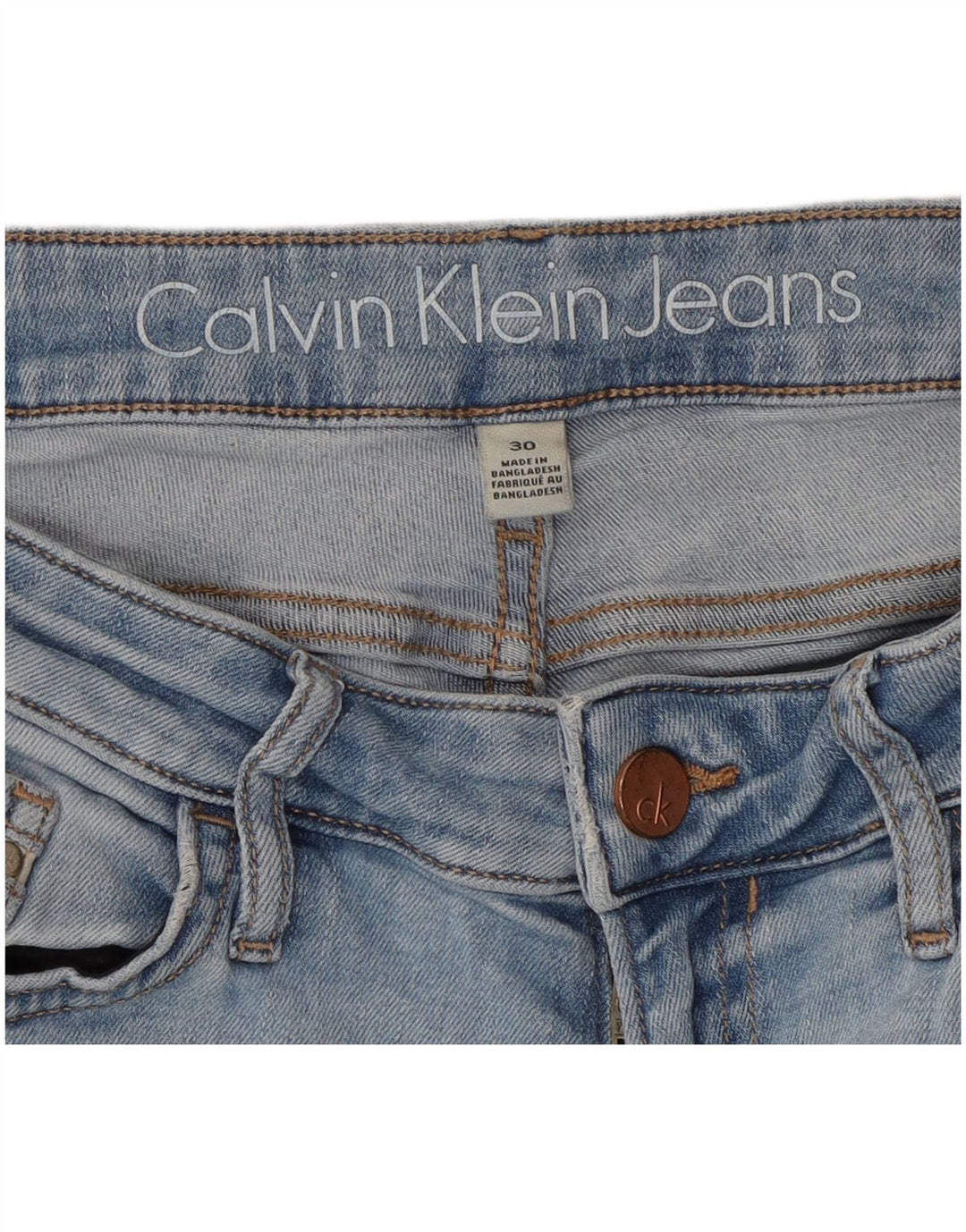 Calvin Klein ženske uske traperice W30 L27 plavi pamuk