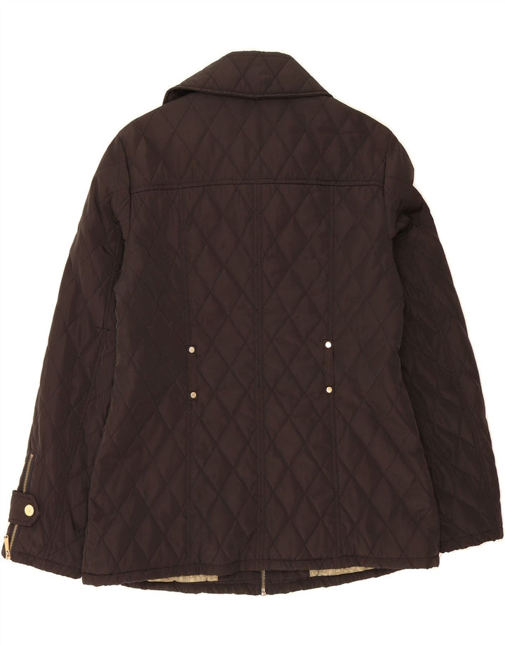 MICHAEL KORS Womens Quilted Jacket UK 14 Medium Black Polyester Vintage Michael Kors and Second-Hand Michael Kors from Messina Hembry 