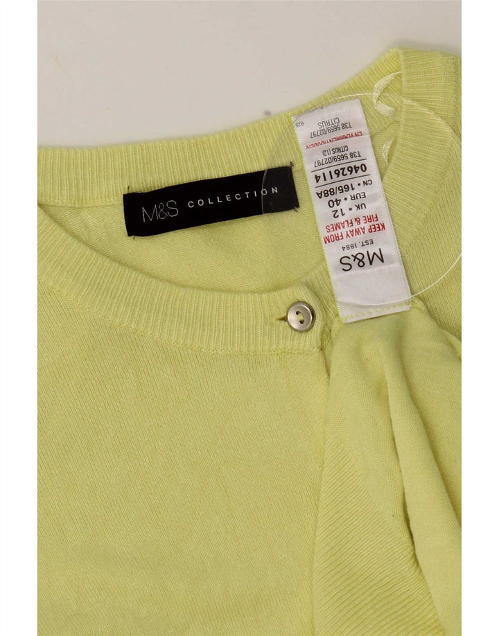 Marks & Spencer ženski kardigan pulover UK 12 Srednje žuta viskoza