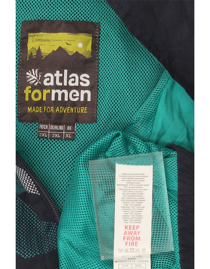 Atlas For Muška muška trenirka Gornja jakna XL tamnoplavi geometrijski poliester