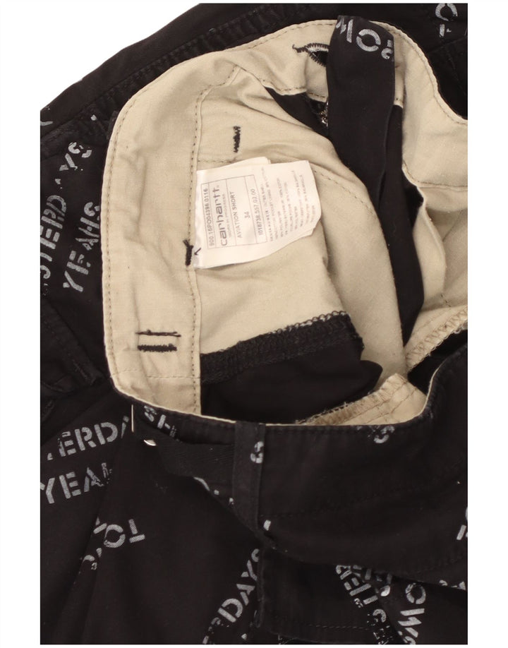 CARHARTT Muške kratke kargo hlače s grafičkim motivima W34, veliki crni pamuk