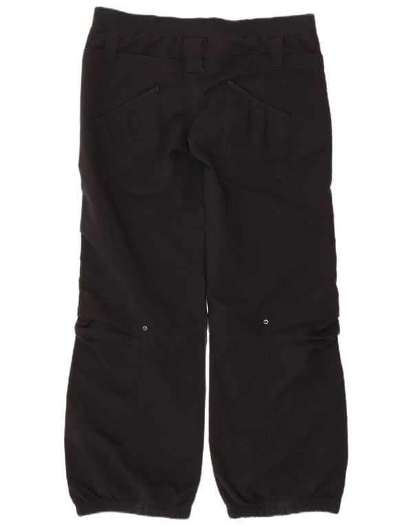 NIKE Ženske Dri Fit široke planinarske hlače UK 12 srednje W32 L31 crne