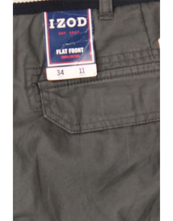 IZOD Mens Cargo Shorts W34 Large Grey Cotton Vintage Izod and Second-Hand Izod from Messina Hembry 