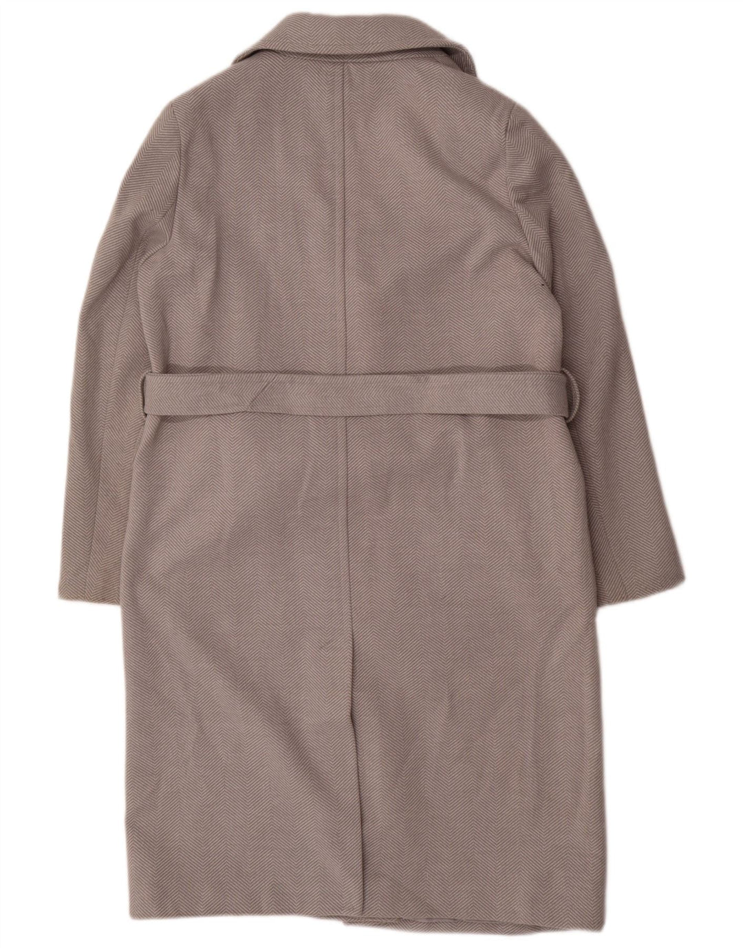 Marks & Spencer ženski kaput UK 14 veliki sivi poliester riblja kost