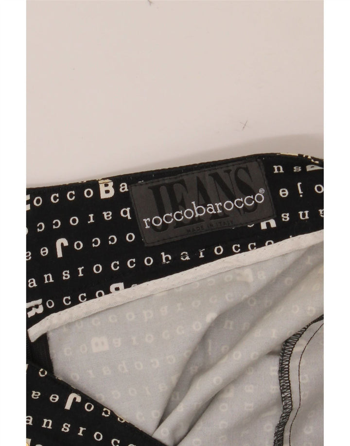 ROCCOBAROCCO Womens Graphic Pencil Skirt  W32 Large  Black Vintage Roccobarocco and Second-Hand Roccobarocco from Messina Hembry 