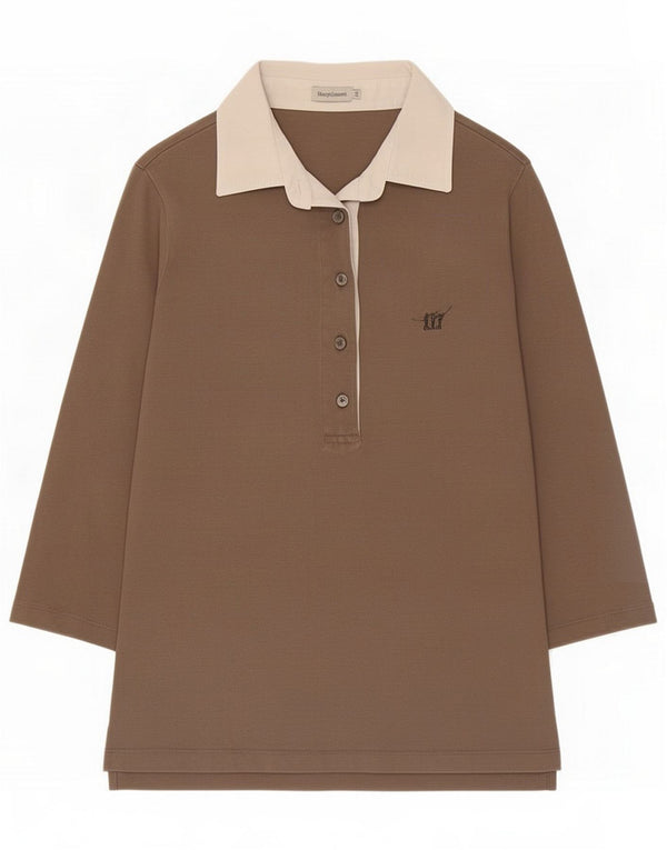 Henry s ženska polo majica 3/4 rukava IT 44 Medium Beige Colourblock