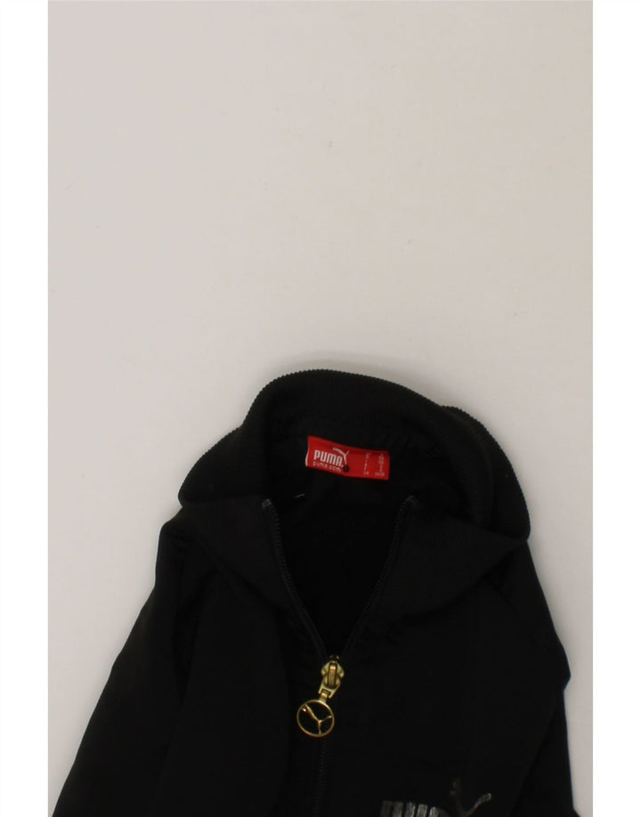 PUMA Girls Tracksuit Top Jacket 7-8 Years Black Polyester Vintage Puma and Second-Hand Puma from Messina Hembry 