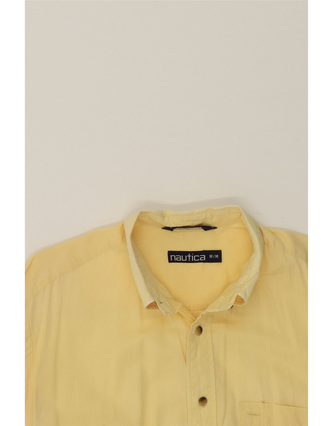 NAUTICA Mens Shirt Medium Yellow Cotton Vintage Nautica and Second-Hand Nautica from Messina Hembry 