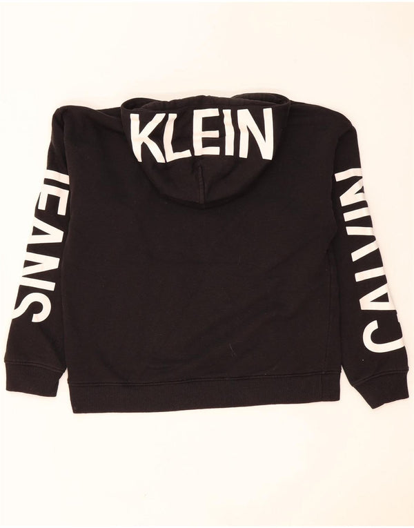 Ženska majica s kapuljačom Calvin Klein Jeans UK 14 Srednje crni pamuk