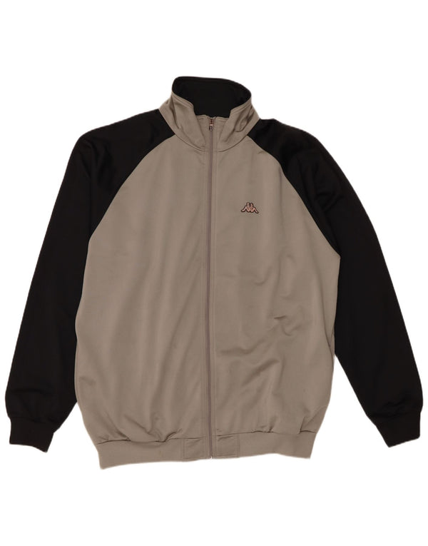 Kappa muška gornja jakna trenirke XL sivi poliester u boji