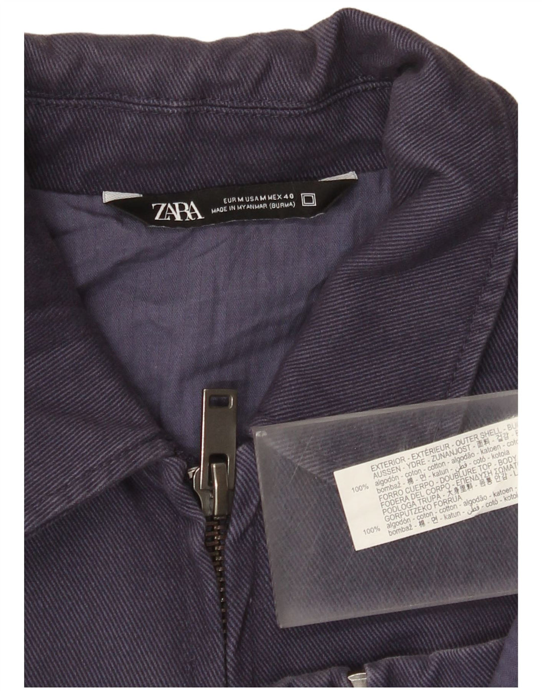 Zara muška bomber jakna UK 38 srednje tamnoplavi pamuk