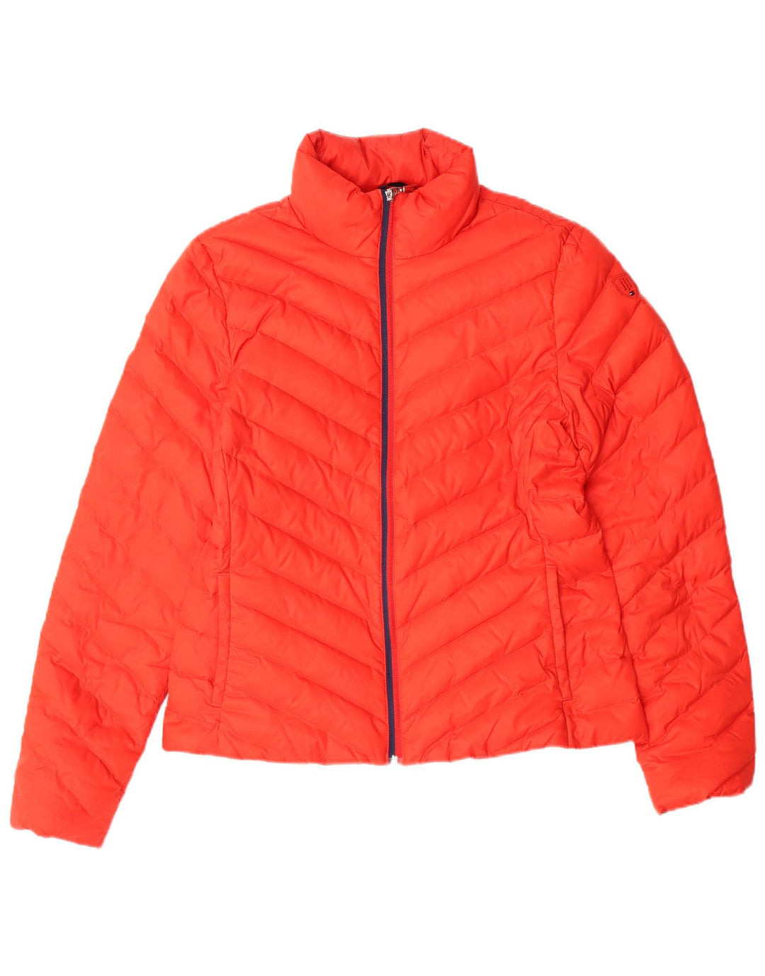 TOMMY HILFIGER Womens Padded Jacket UK 14 Large Red Nylon