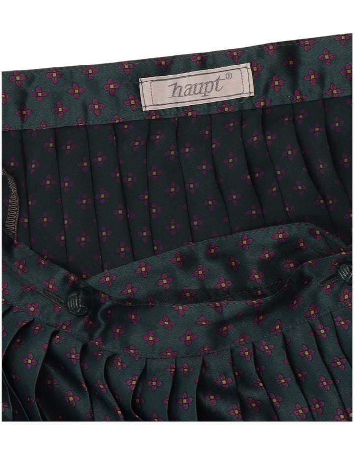 Haupt ženska plisirana suknja s nožem W28 srednje zelene cvjetne boje