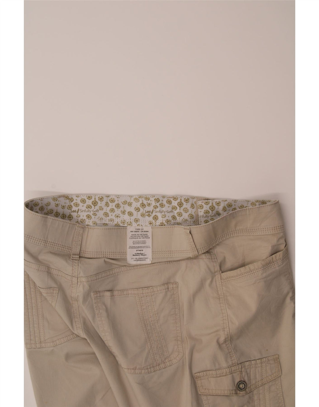 LEE Womens Cargo Shorts US 14 XL W34 Beige Cotton Vintage Lee and Second-Hand Lee from Messina Hembry 