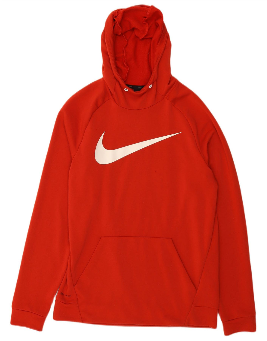 Nike Dri Fit grafički džemper s kapuljačom, srednji narančasti poliester