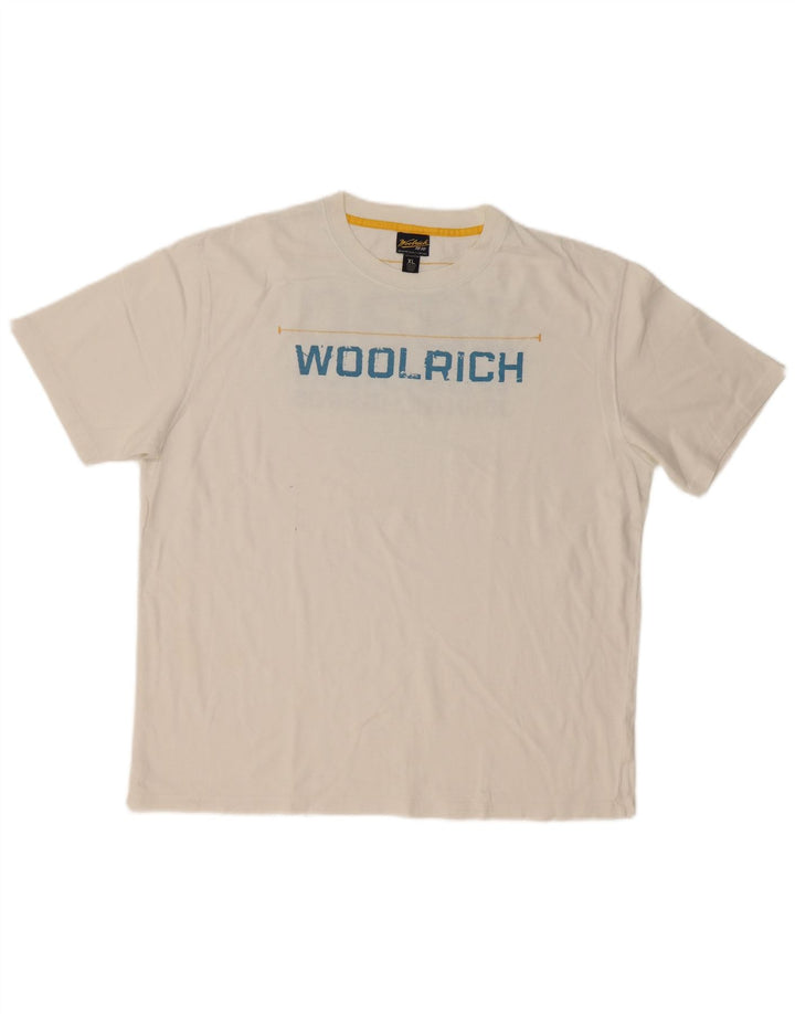 Woolrich muška majica s grafičkim motivima XL bijeli pamuk