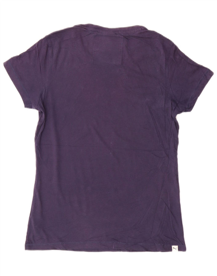 Puma ženska majica kratkih rukava s grafičkim motivima UK 12 Srednje tamnoplavi pamuk