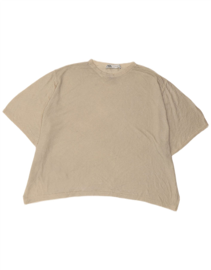 ZARA ženska majica kratkih rukava UK 10 Small Off White