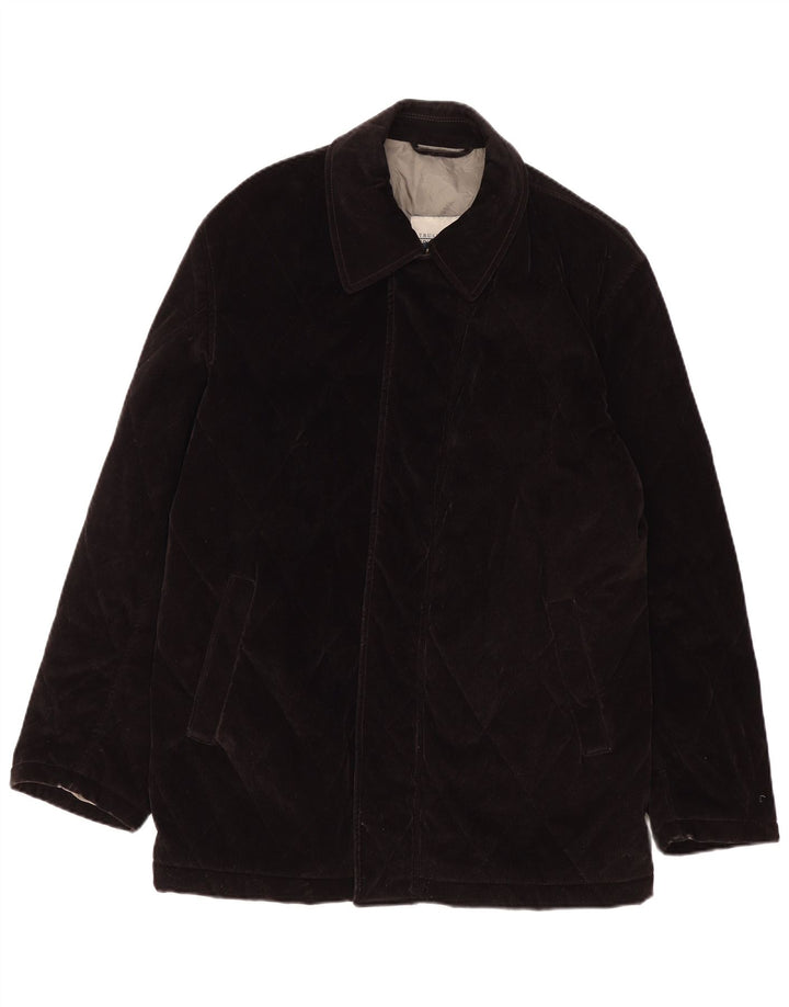 Trussardi muška prošivena jakna od samta IT 50 Large Brown