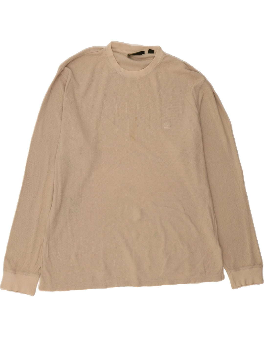 TIMBERLAND Mens Top Long Sleeve 2XL Beige Cotton Vintage Timberland and Second-Hand Timberland from Messina Hembry 