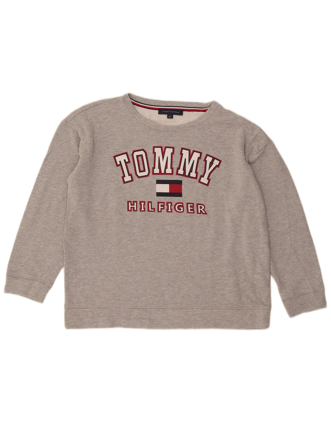 Tommy Hilfiger Ženska prekomjerna trenirka s grafičkim motivima UK 16 Velika siva