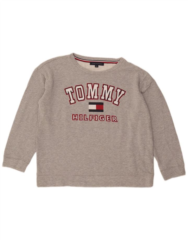 Tommy Hilfiger Ženska prekomjerna trenirka s grafičkim motivima UK 16 Velika siva