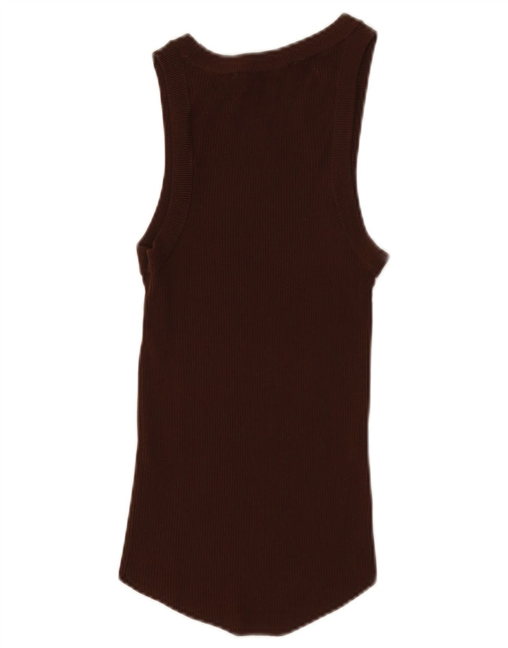 Zara ženski prsluk UK 8 Small Brown Viskoza