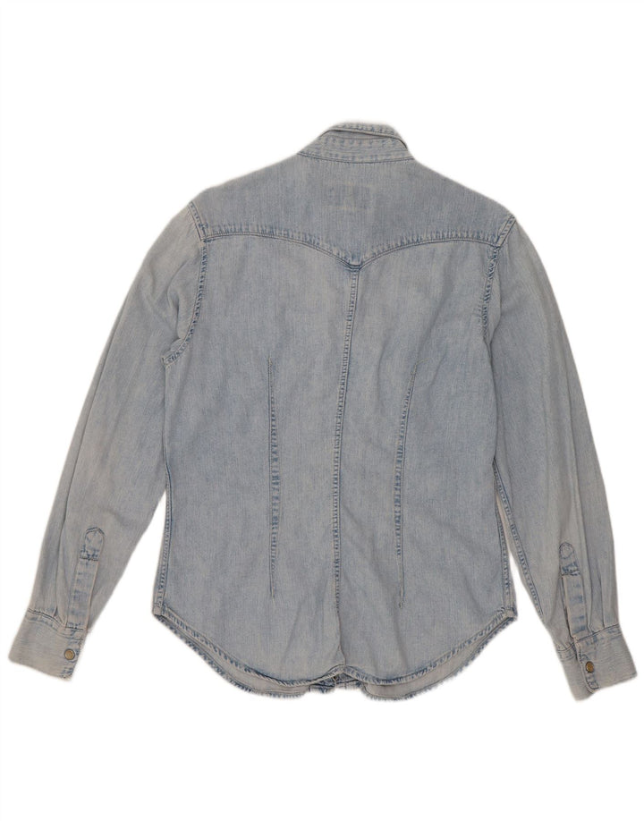 Ženska traper košulja Rifle UK 14 Srednje plavi pamuk