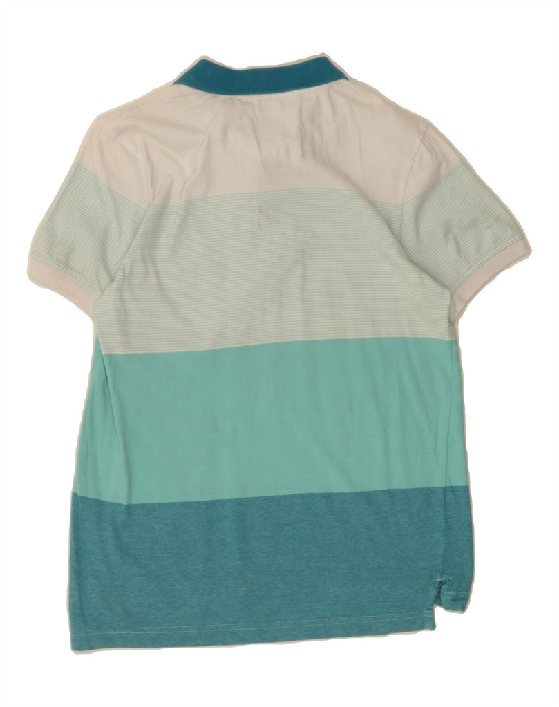 REGATTA Mens Polo Shirt Small Turquoise Colourblock Cotton Vintage Regatta and Second-Hand Regatta from Messina Hembry 