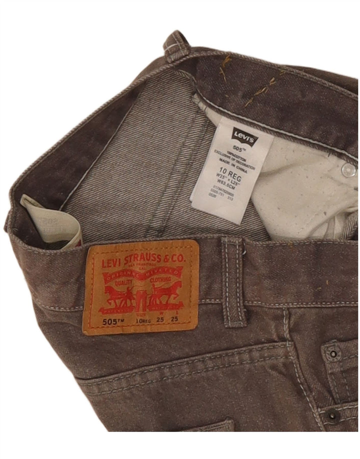Levi's ženske 505 obične ravne traperice W25 L25 sivi pamuk