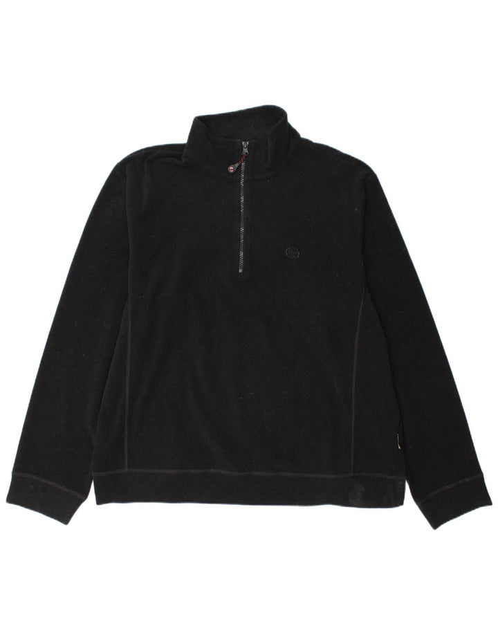 Sergio Tacchini muški džemper od flisa s patentnim izrezom XL crni poliester