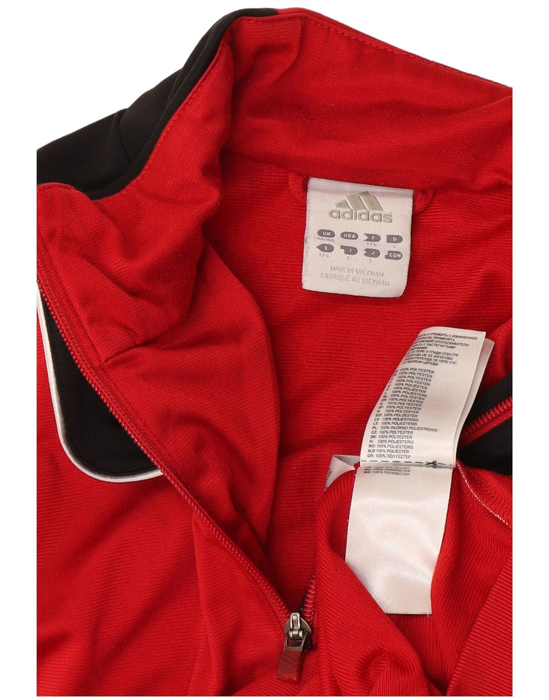 Adidas muška trenirka gornja jakna UK 38/40 srednje crvena poliester u boji