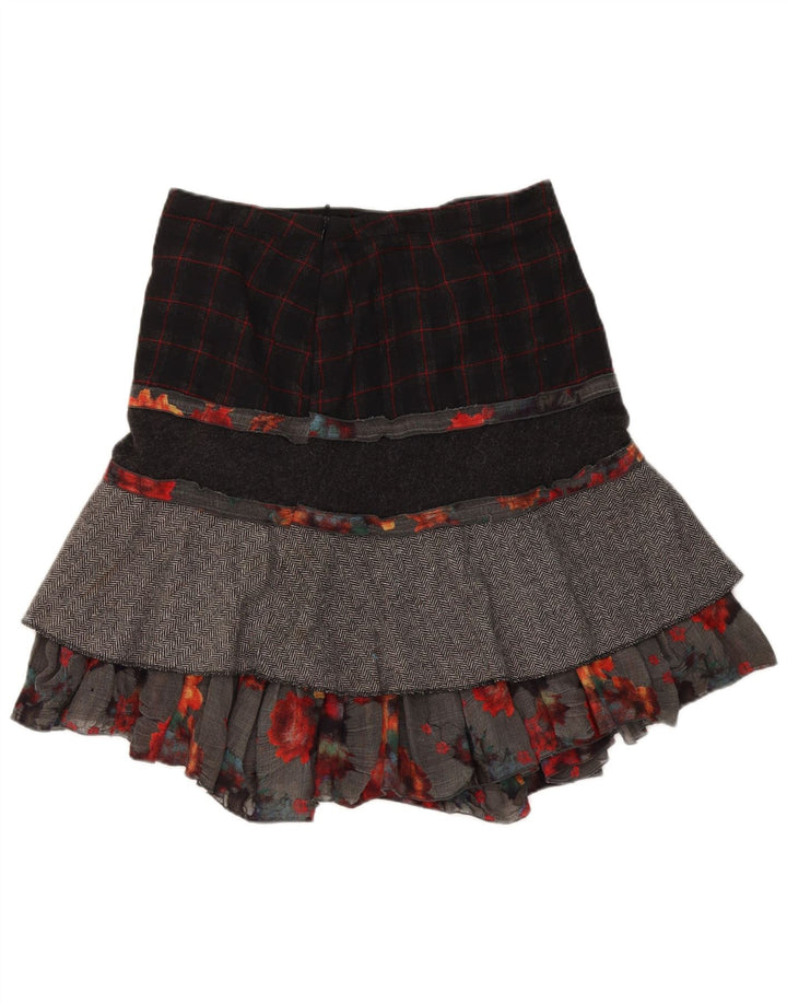 Bellissima ženska suknja na više razina W32 velika raznobojna patchwork vuna
