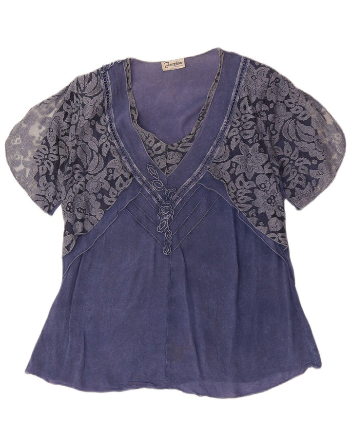 JOSEPHINE Top ženske bluze UK 16 Large Blue Floral