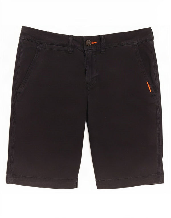 Superdry muške uske chino kratke hlače W30 Srednje crni pamuk