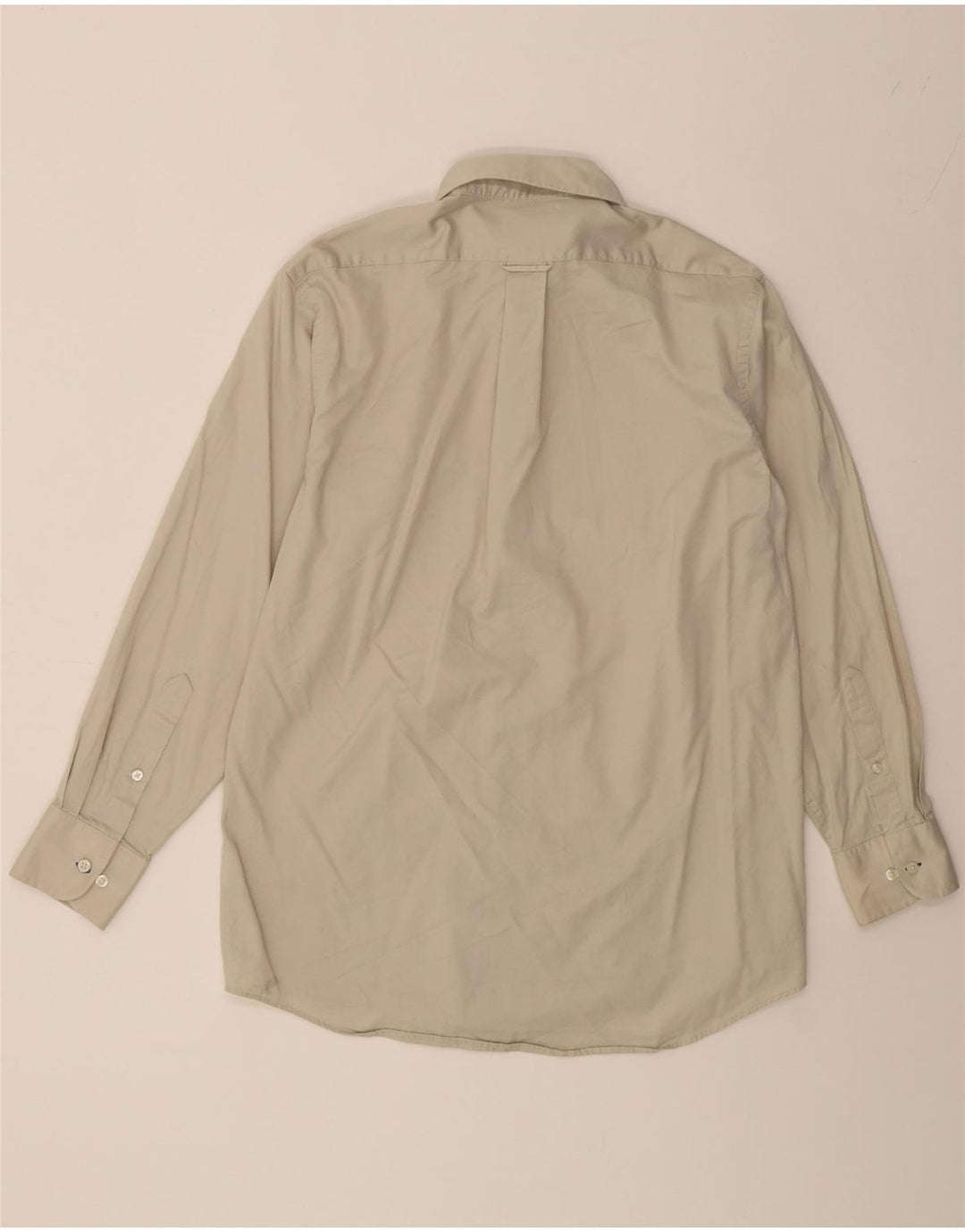 IZOD Mens Regular Fit Shirt Size 15 1/2 Medium Beige Cotton Vintage Izod and Second-Hand Izod from Messina Hembry 