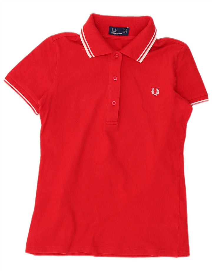Fred Perry ženska polo majica UK 10 Mala crvena pamuk