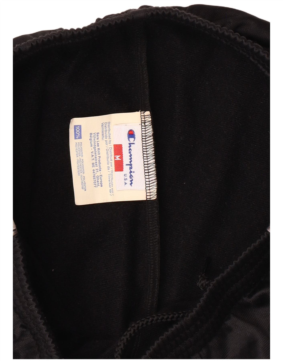 CHAMPION Muške hlače trenirke s grafičkim motivima Srednje crni poliester