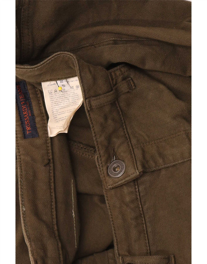 Ženske traperice Trussardi Bootcut W31 L31 kaki pamuk
