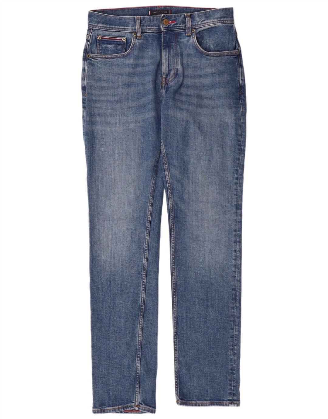 TOMMY HILFIGER Mens Denton Straight Jeans W30 L32 Plavi pamuk
