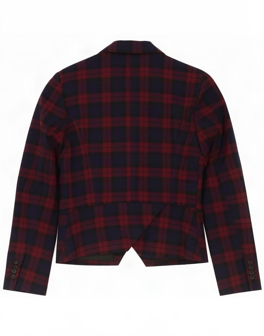 Ženska jakna sa 2 gumba Zara UK 6 XS tamnoplavi karirani