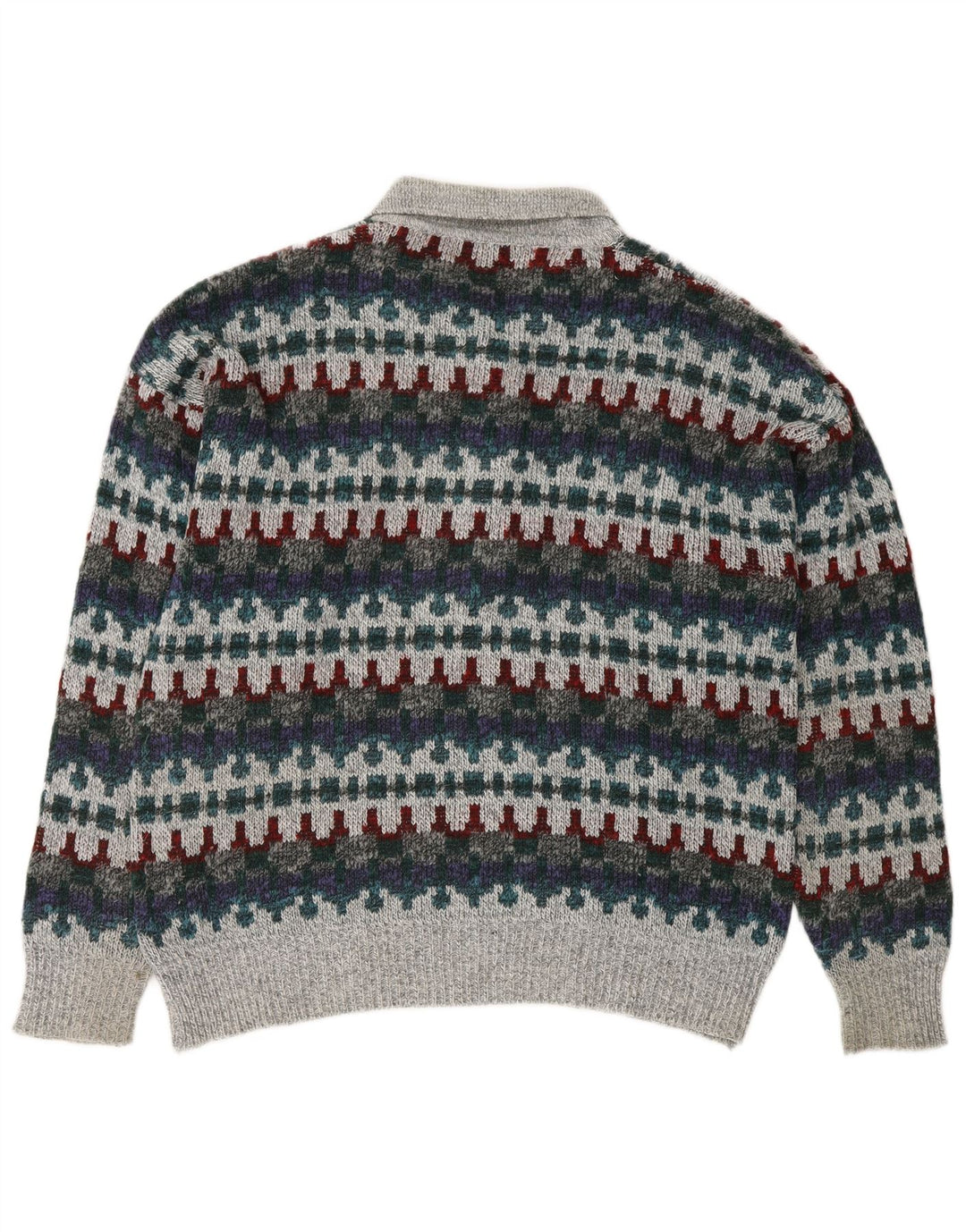 VINTAGE muški pulover s polo ovratnikom IT 48 srednje boje, Fair Isle