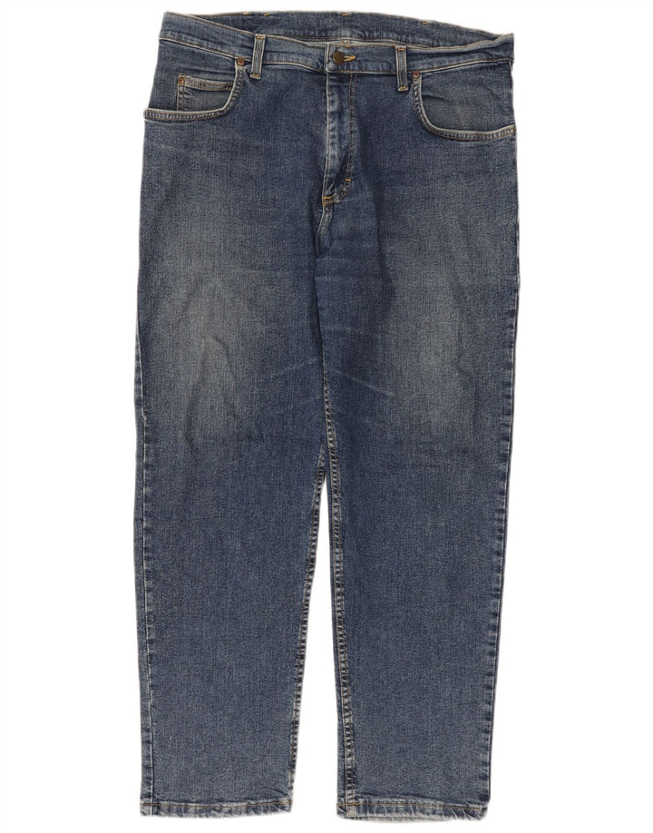 LEE Mens Brooklyn Straight Jeans W38 L30 Plavi pamuk
