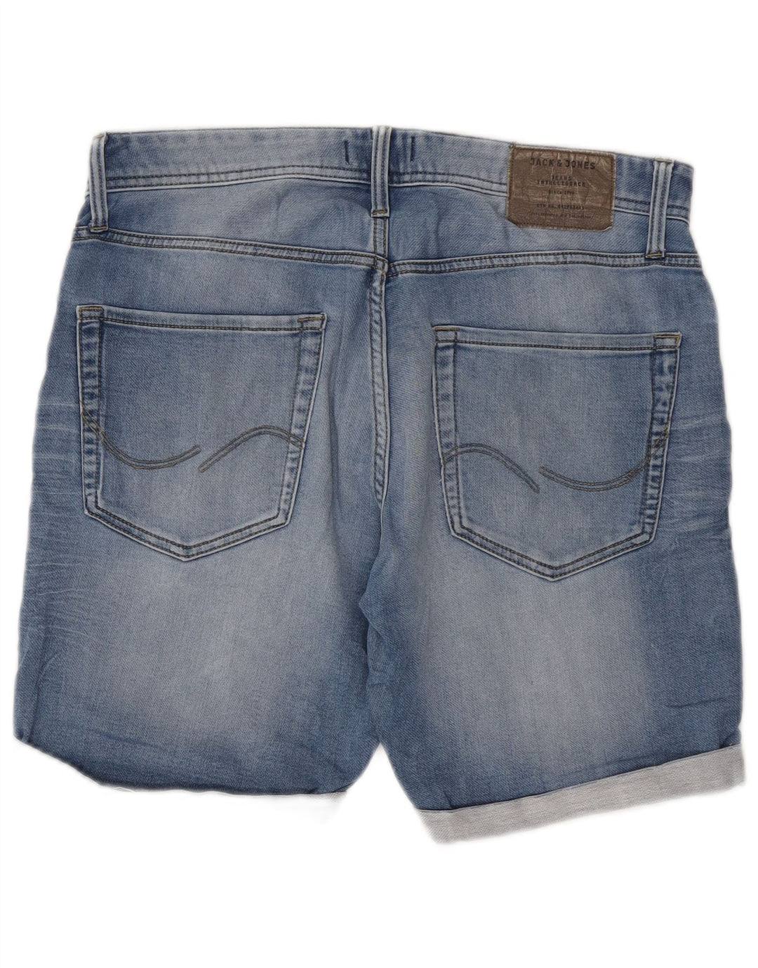 Jack & Jones muške kratke traper kratke hlače srednjeg kroja W32, plavi pamuk