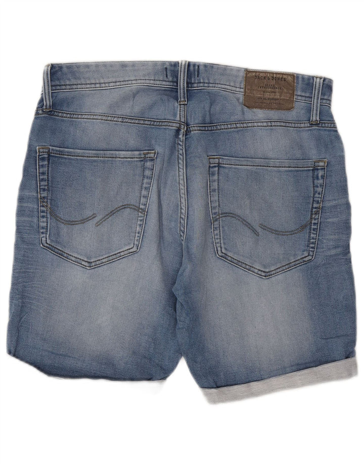 Jack & Jones muške kratke traper kratke hlače srednjeg kroja W32, plavi pamuk