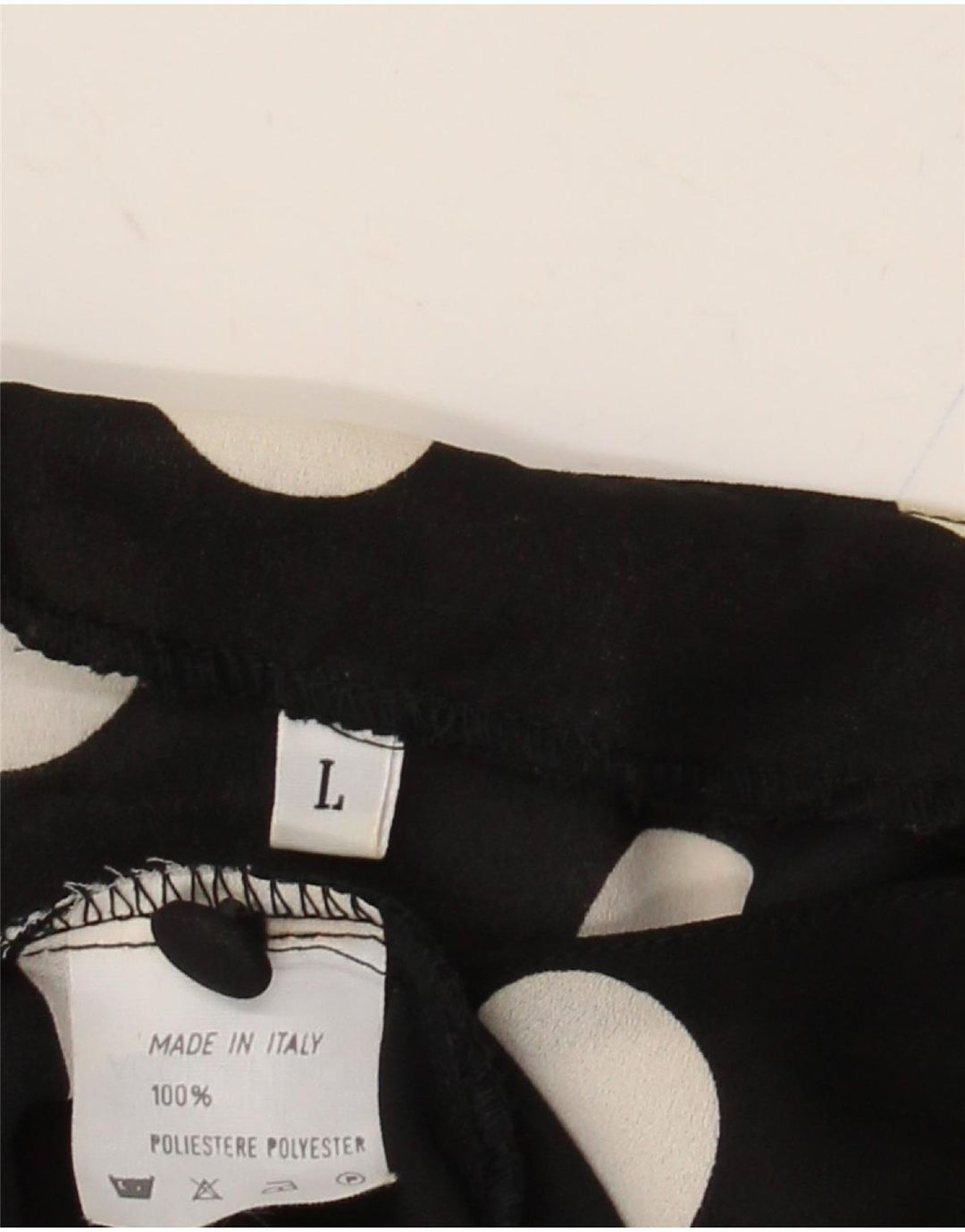 VINTAGE ženska košulja kratkih rukava UK 16 velike crne točkice