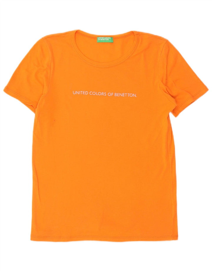 Benetton ženska majica kratkih rukava s grafičkim motivima UK 14 srednje narančasta