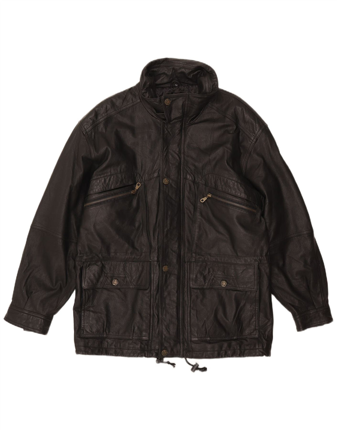 DON CAMILLO muška kožna jakna IT 48 srednje crna koža