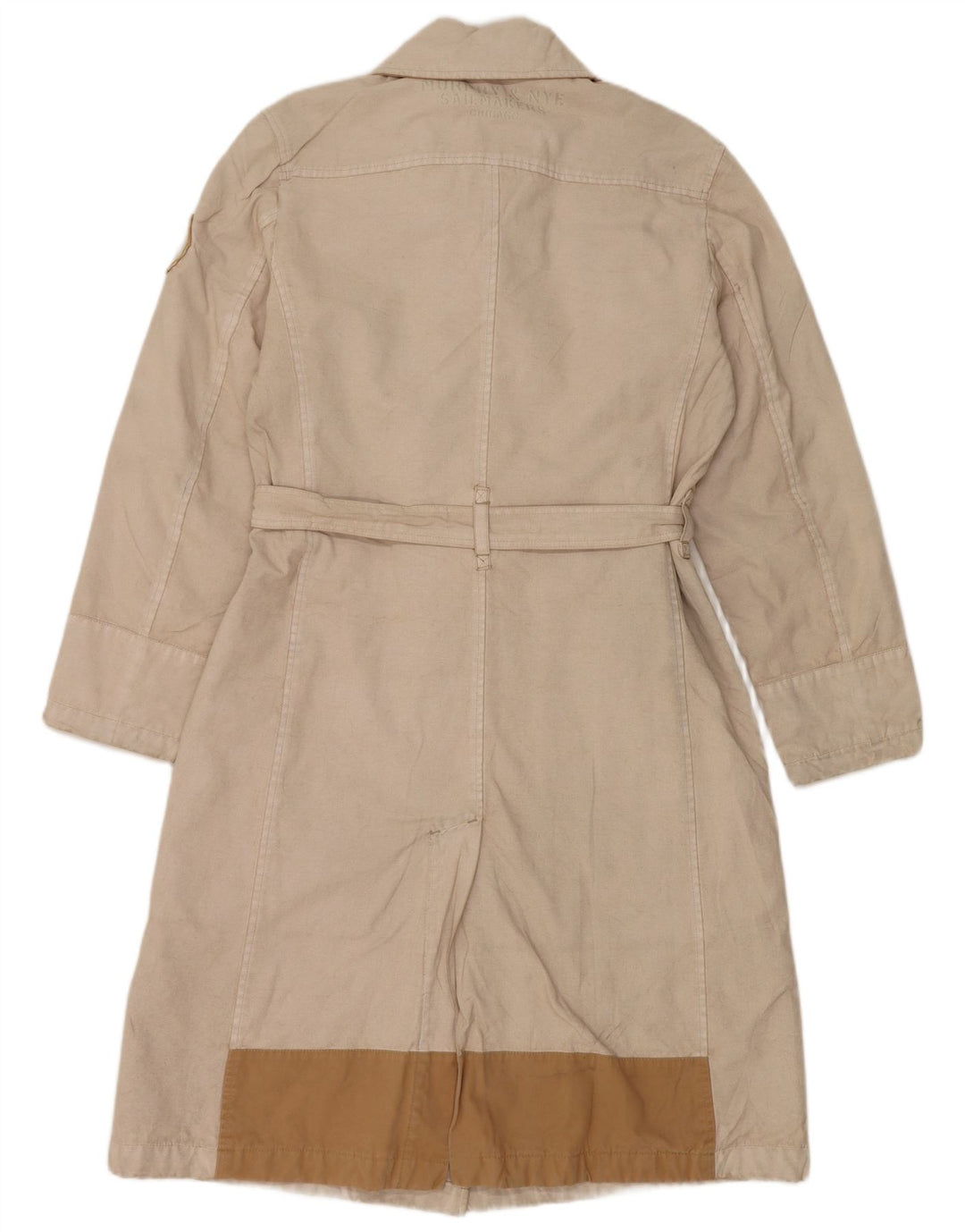 MURPHY & NYE ženski kaput s dvorednim kopčanjem UK 14 srednje bež pamuk